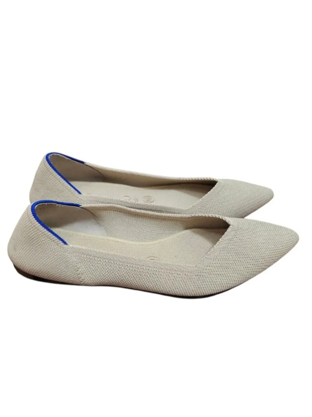 Rothy’s The Point Beige Knit Ballet Flats Women’s US 9 EU 40 Washable Shoes